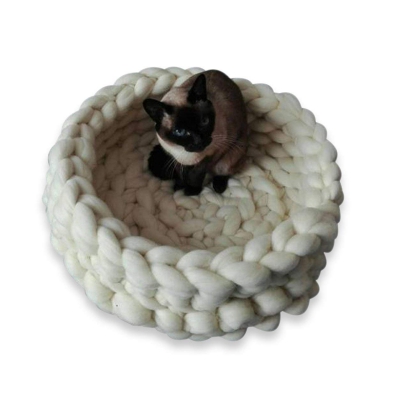 HAC Pet Supplies Merino wool Crochet Cat Bed